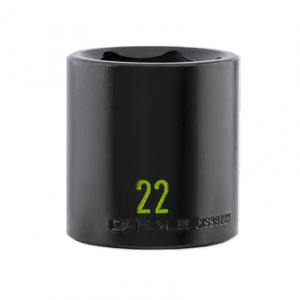 Carlyle CIS3822M 3/8 DRIVE 22MM 6 POINT STANDARD IMPACT SOCKET