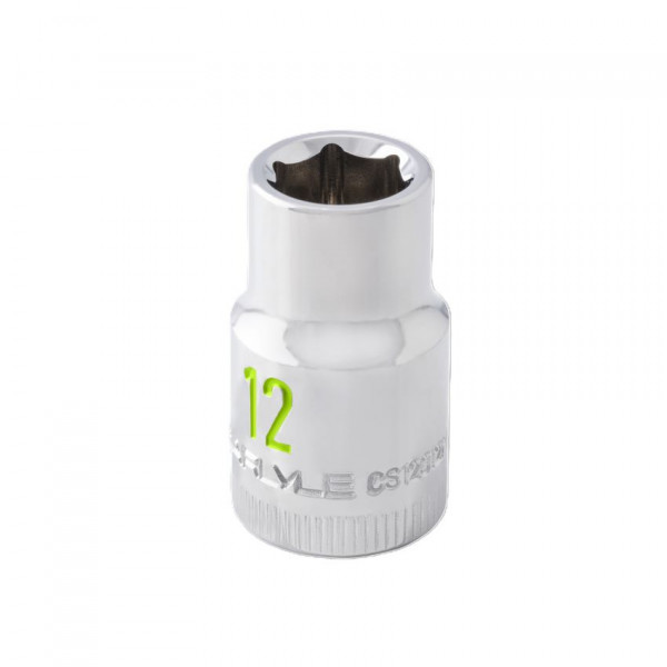 Carlyle CS12012M 1/2 DRIVE 12MM 6 POINT CHROME SOCKET