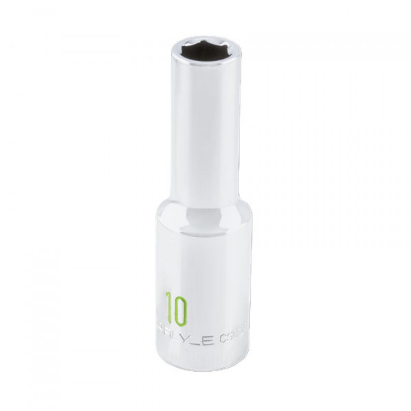 Carlyle CSD12010M 1/2 DRIVE 10MM 6 POINT DEEP CHROME SOCKET