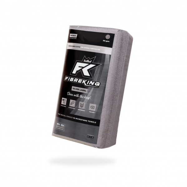 Fibre King FK-SLMCRFBR-GR-36 GREY SILVER LABEL MICROFIBRE CLOTHS - 36 PACK