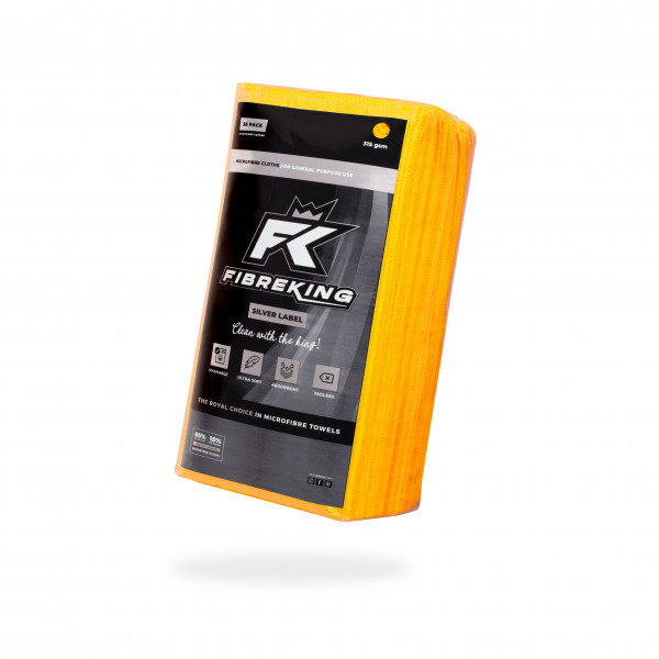 Fibre King FK-SLMCRFBR-OR-36 ORANGE SILVER LABEL MICROFIBRE CLOTHS - 36 PACK