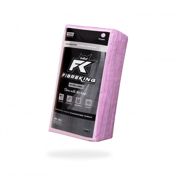 Fibre King FK-SLMCRFBR-VI-36 VIOLET SILVER LABEL MICROFIBRE CLOTHS - 36 PACK