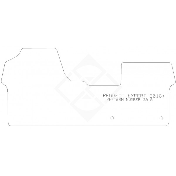PMA PCFM2839P PREMIUM TAILORED CAR MAT - PEUGEOT EXPERT VAN 1 PIECE FRONT 2016> FIAT SCUDO 2022> -