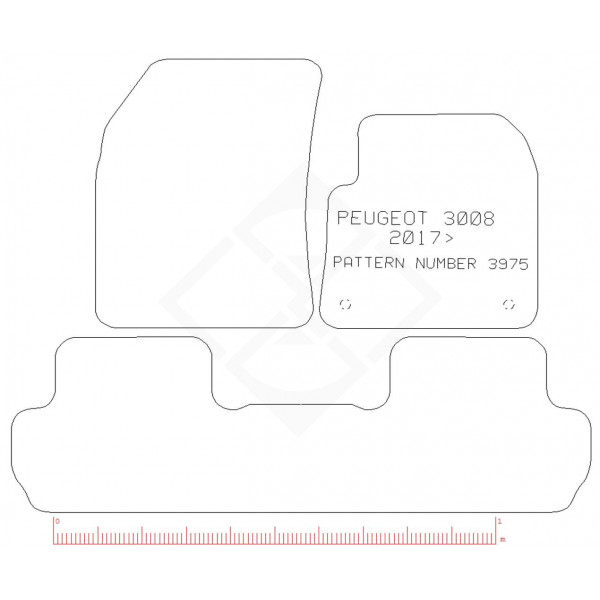 PMA PCFM2870S STANDARD TAILORED CAR MAT - PEUGEOT 3008 2017> -