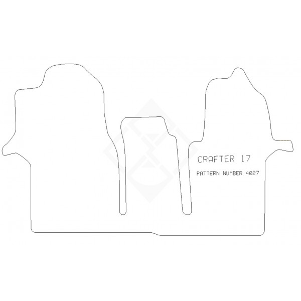 PMA PCFM2907R RUBBER TAILORED CAR MAT - VW CRAFTER 2017> -