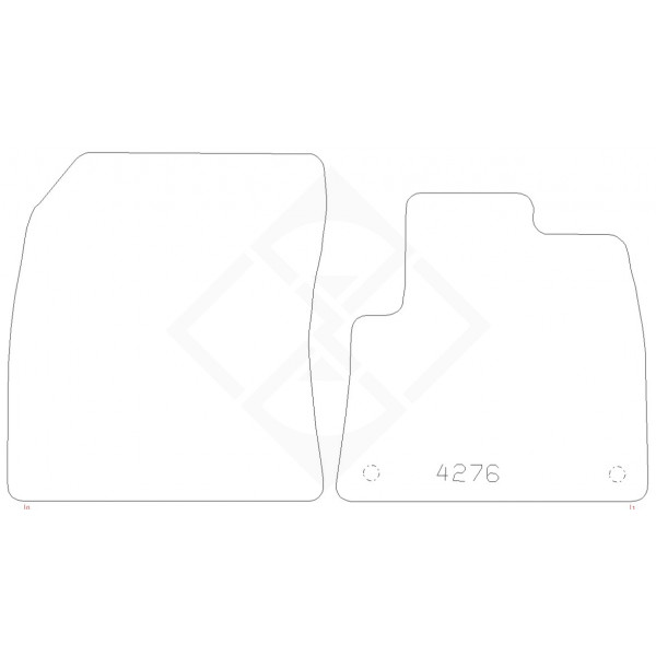 PMA PCFM3068R RUBBER TAILORED CAR MAT - VAUXHALL COMBO 2019- -