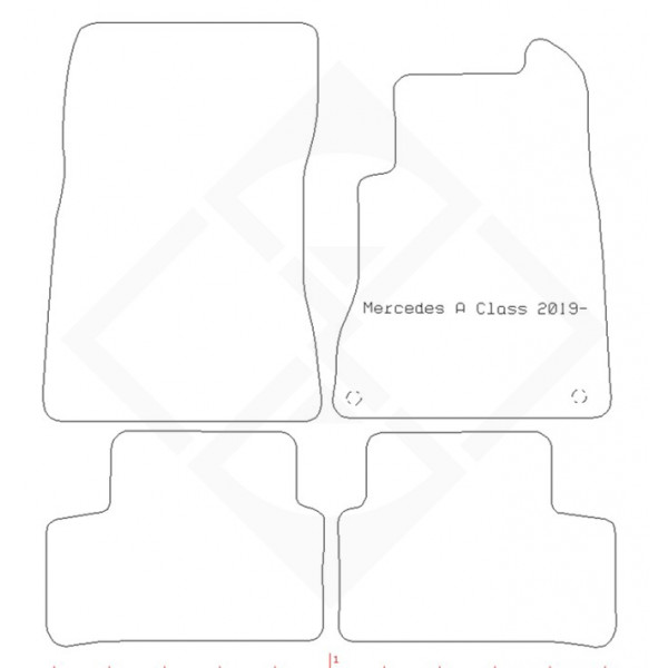 PMA PCFM3069R RUBBER TAILORED CAR MAT - A CLASS 2019- GLA 2020- -
