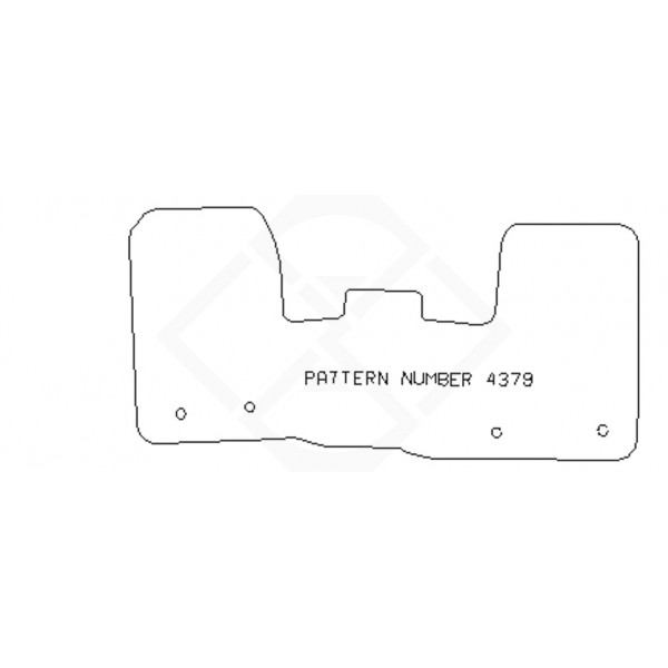 PMA PCFM3128R RUBBER TAILORED CAR MAT - FORD TRANSIT CUSTOM 2019- 1 PIECE FRONT -