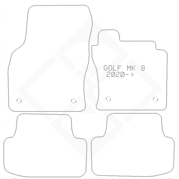 PMA PCFM3168S STANDARD TAILORED CAR MAT - VW GOLF 8 2019> ALSO FITS PHEV VERSION -