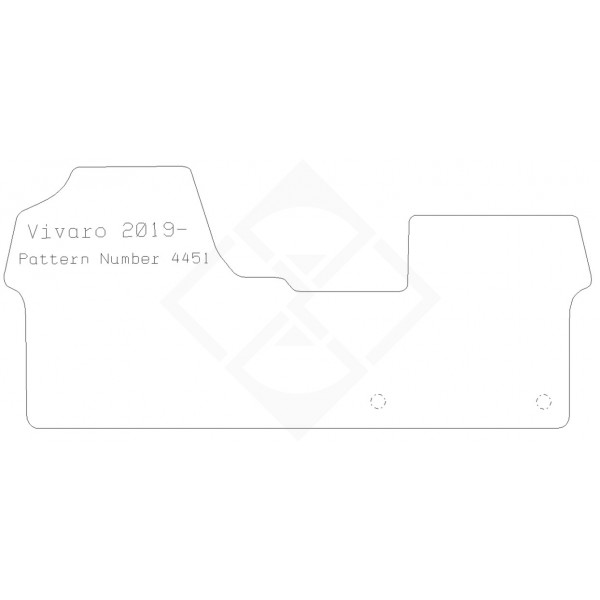 PMA PCFM3187R RUBBER TAILORED CAR MAT - VAUXHALL VIVARO VAN 2019- VIVARO E 21- -