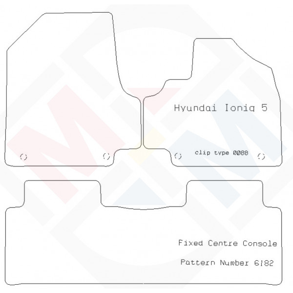 PMA PCFM3420P PREMIUM TAILORED CAR MAT - HYUNDAI IONIQ 5 FIXED CENTRE CONSOLE PREM -