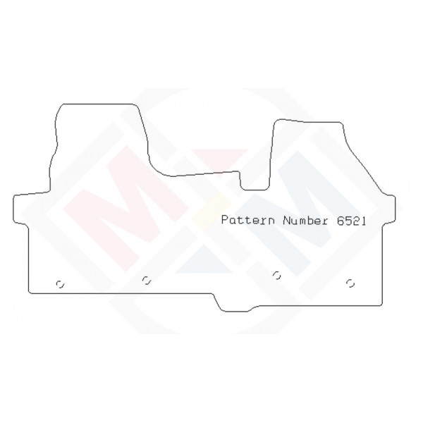 PMA PCFM4535R RUBBER TAILORED CAR MAT - FORD TRANSIT CUSTOM 2024-MANUAL -