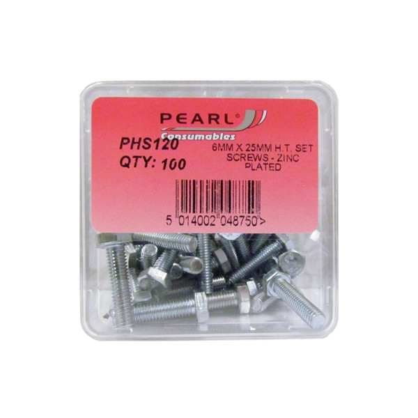 Pearl PHS120B HI-TENSILE SETSCREW M6 X 25MM 200PK