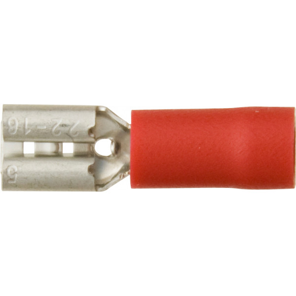Pearl PWC203B RED FEMALE PUSH-ON 4.8MM 100 PACK