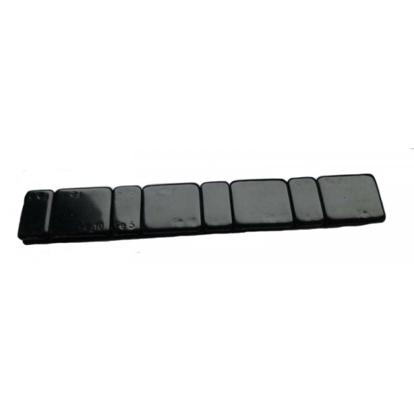 Autogem TRW500B 60G STRIPS - 5G & 10G - 3KG (BLACK) - COATED ADHESIVE WHEEL WEIGHTS