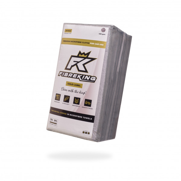 Fibre King FK-GLMCRFBR-GR-36 GREY GOLD LABEL MICROFIBRE CLOTHS - 36 PACK
