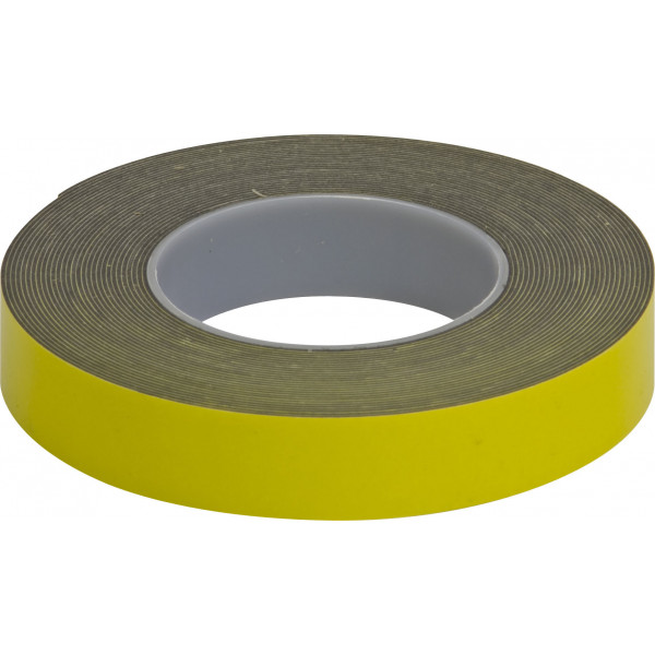 Workshop Warehouse GLU24 DOUBLE-SIDED ADHESIVE FOAM TAPE - YELLOW BACKING