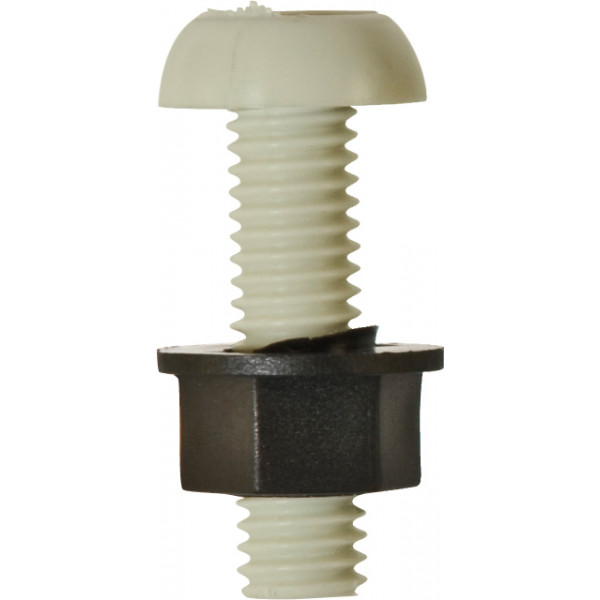 Workshop Warehouse NP24 NUMBER PLATE FASTENERS - PLASTIC NUMBER PLATE BOLTS & NUTS - LONG