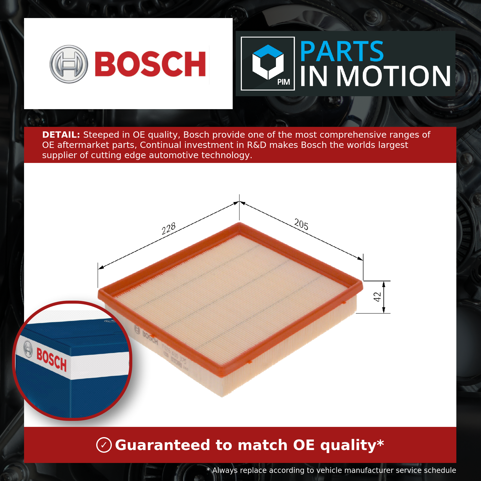 Bosch Air Filter F026400375 [PM879169]