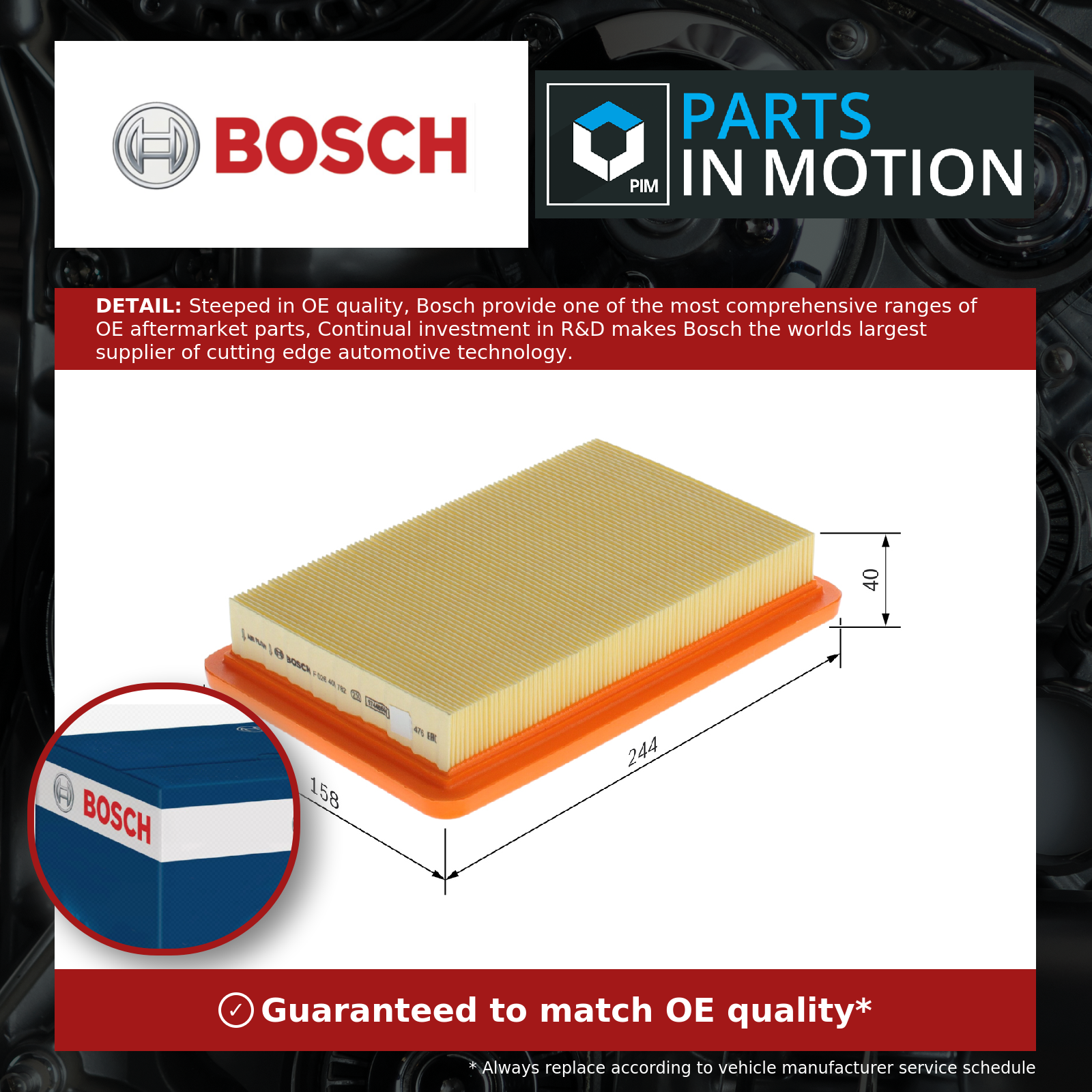 Bosch Air Filter F026400782 [PM2539559]