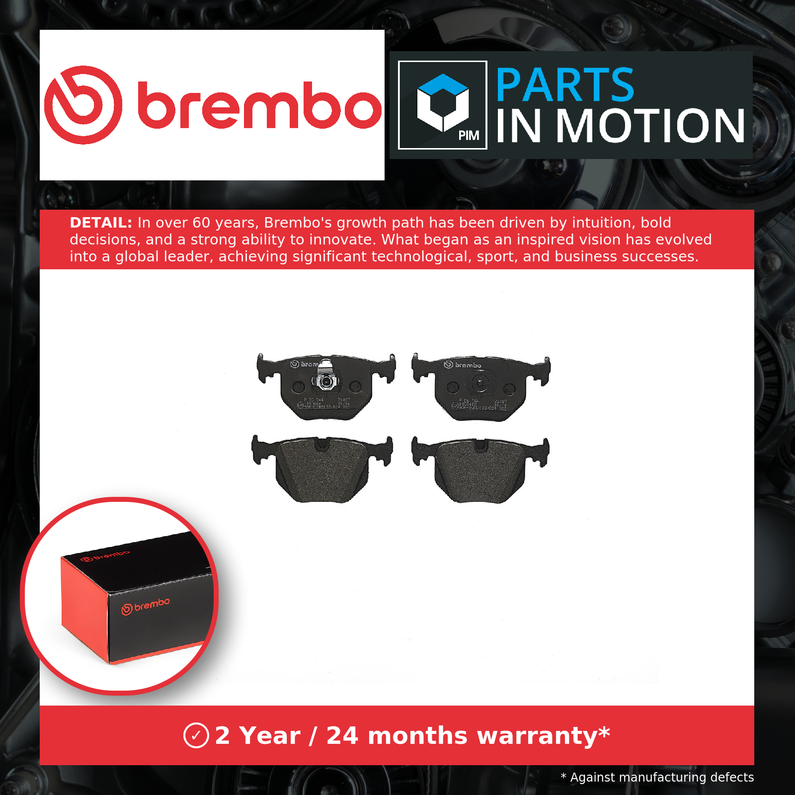 Brembo Brake Pads Set Rear P06044 [PM2261040]