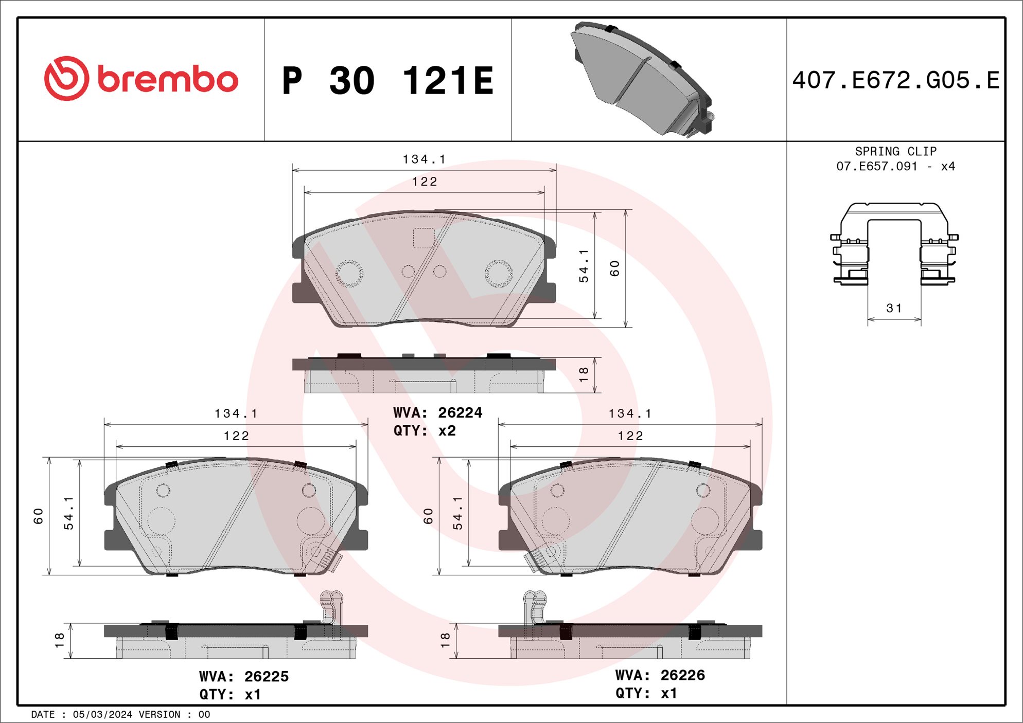 Brembo P30121E