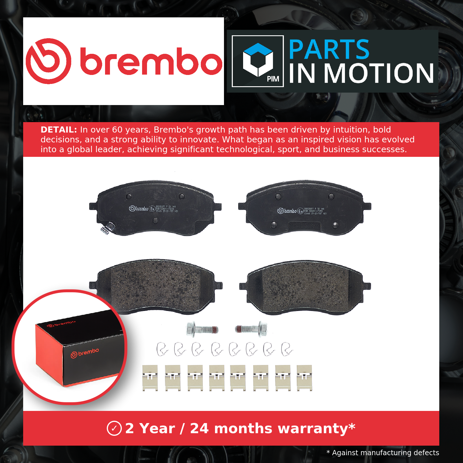 Brake Pads Set Front P50144 Brembo 4704205300 A4704205300 D10605JU0A 22661 22662