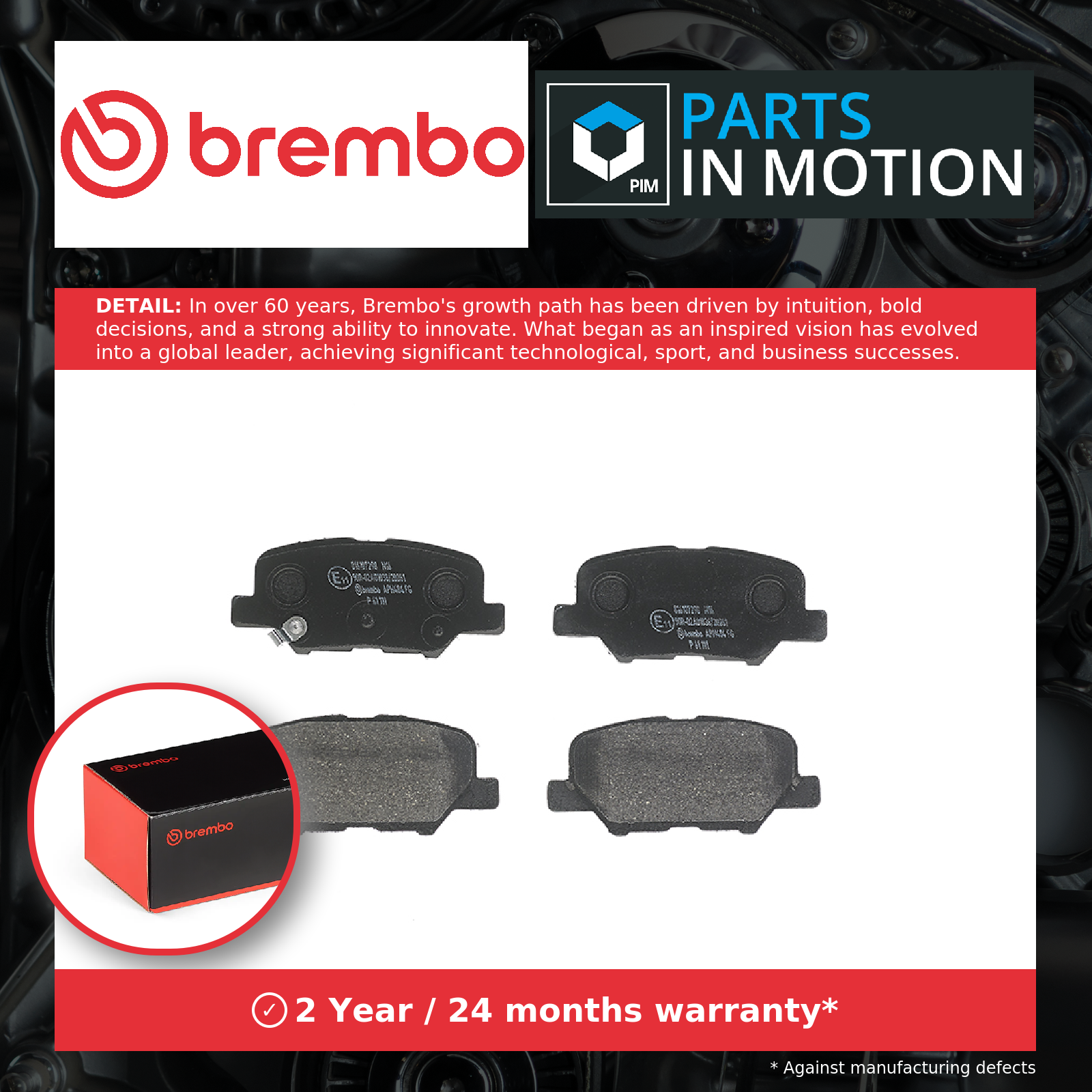 Brembo Brake Pads Set Rear P61111 [PM2262400]