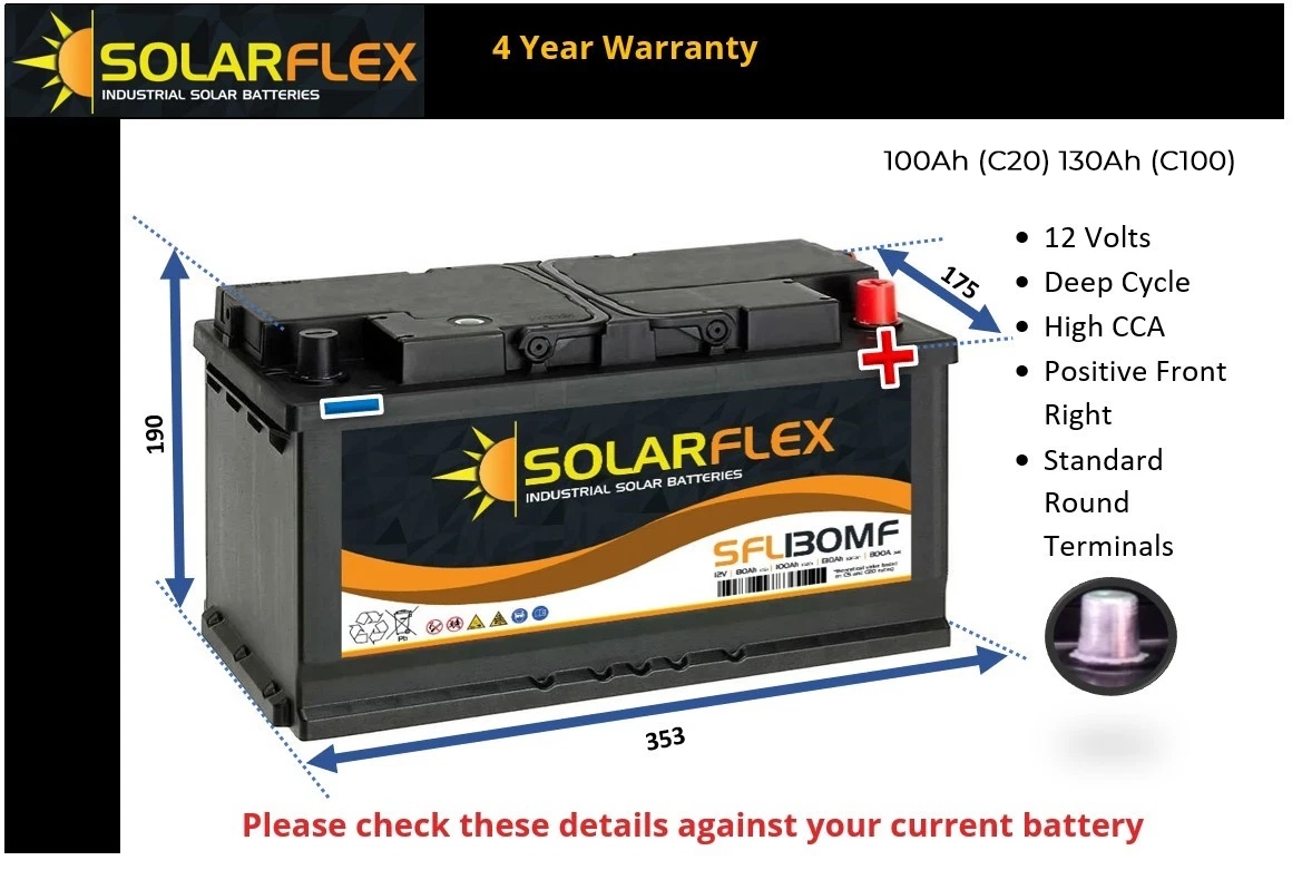 Solarflex SFL130 battery