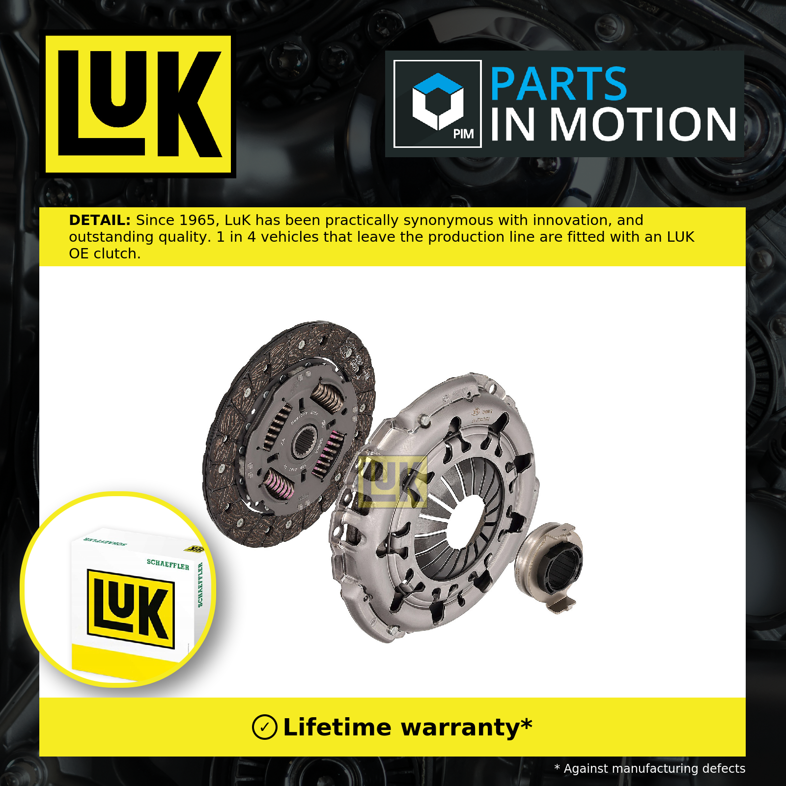 LuK Clutch Kit 3pc (Cover+Plate+Releaser) 619308900 [PM172504]