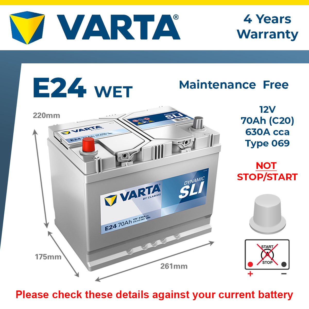 Varta E24 Car Battery
