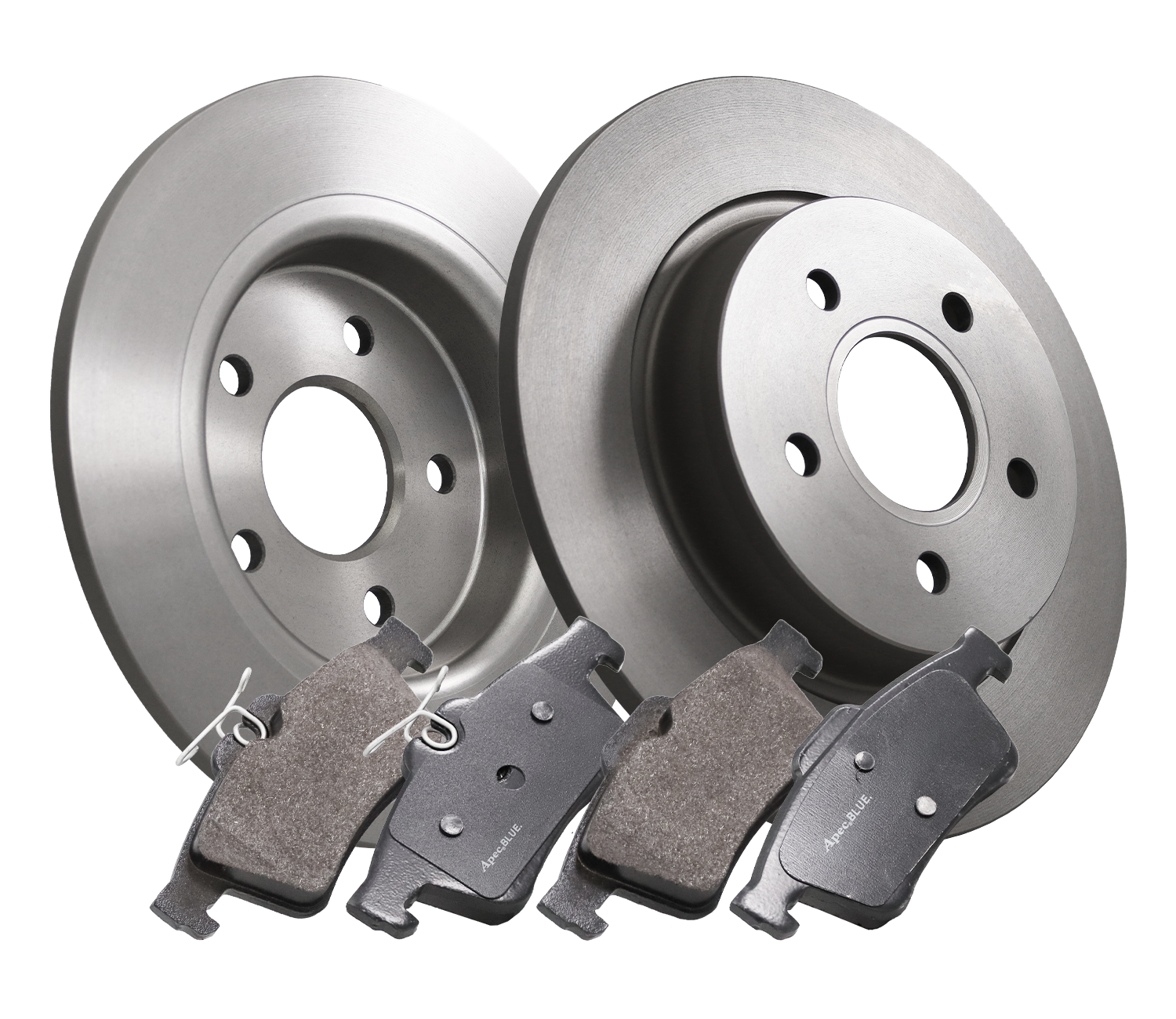 Apec Blue SDK6114+PD3061 2x Solid Brake Discs and Pads