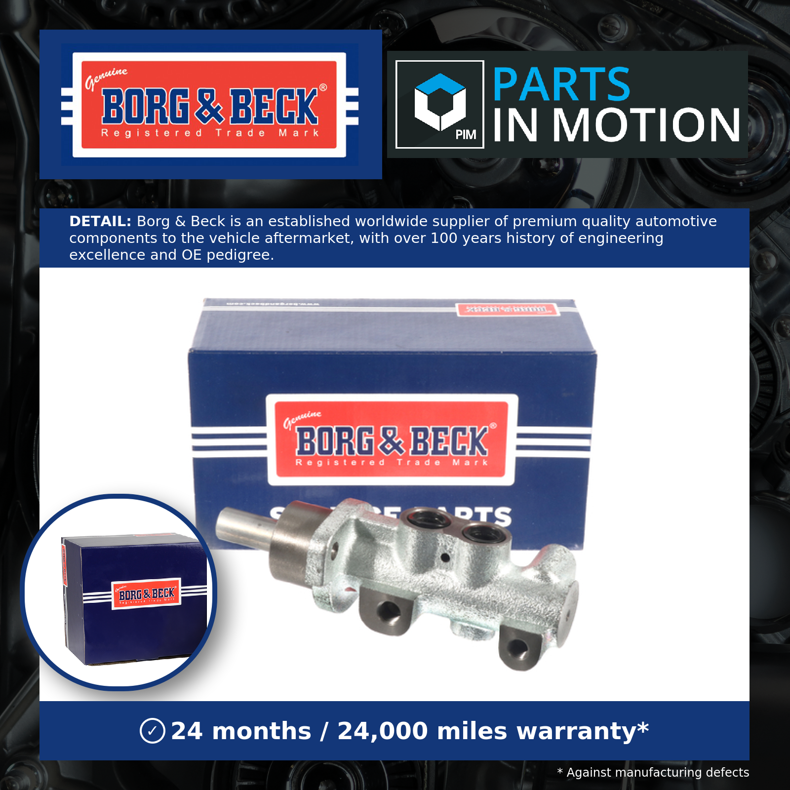 Borg & Beck Brake Master Cylinder BBM4737 [PM673754]
