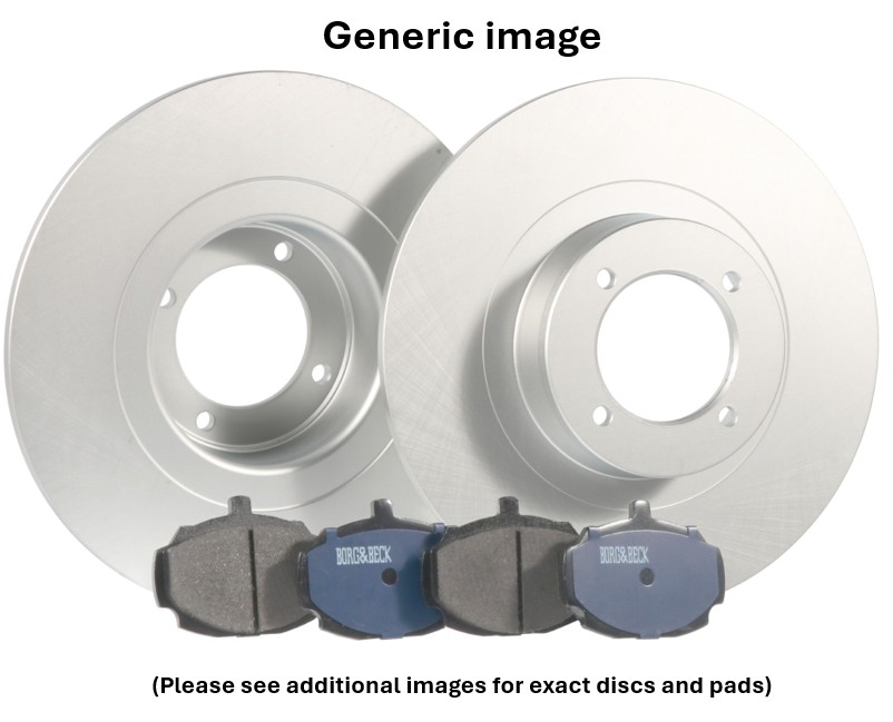Borg & Beck BBD4453+BBP1943 2x Solid Brake Discs and Pads
