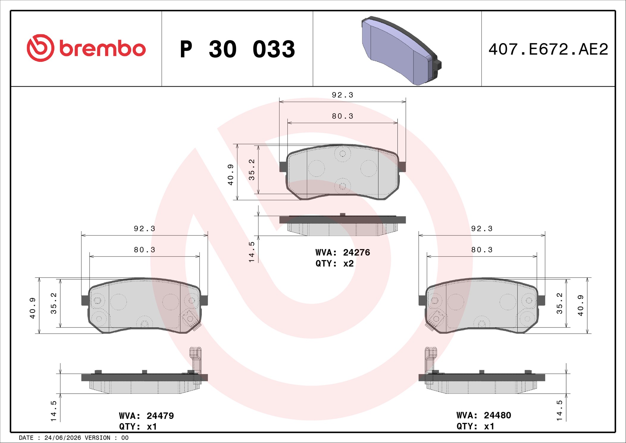 Brembo P30033