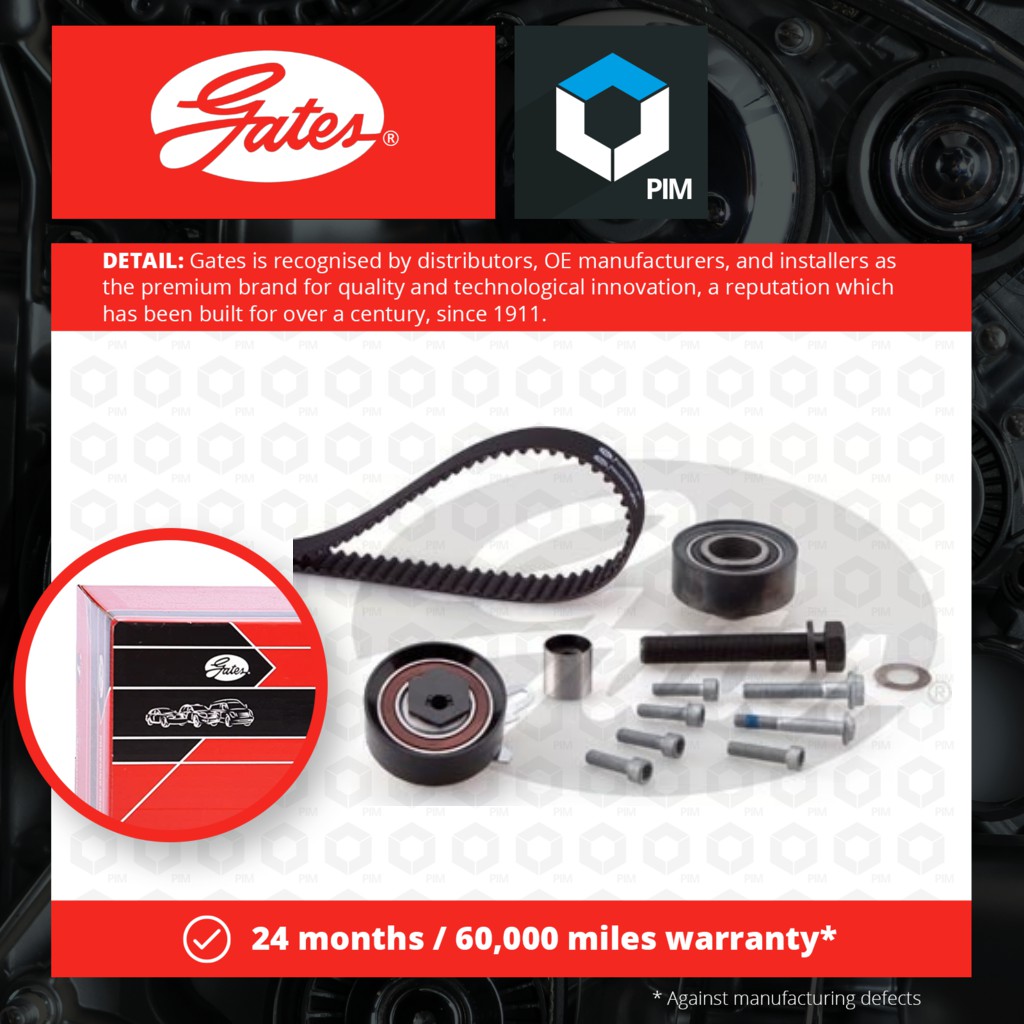 VW Crafter 2e 2.5d Timing Belt Kit 06 to 13 Set Gates 076198119