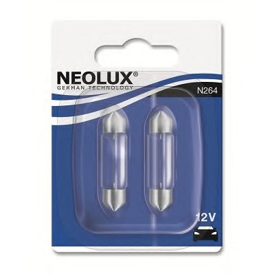 Neolux N264-02B 12v 10w Sv8.5-8d 11 X 44mm (X2)