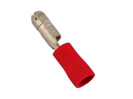 Connect 30138 Male Bullet 4.0mm Red 100 Pack