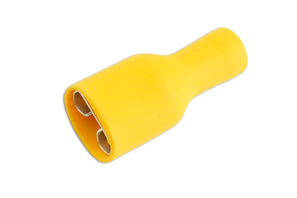 Connect 30212 Female Push-On 6.3mm Yellow 100pk