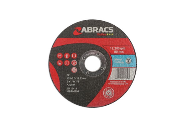 Abracs 32052 125mmx3mm Flat Cutting Discs Pk 10