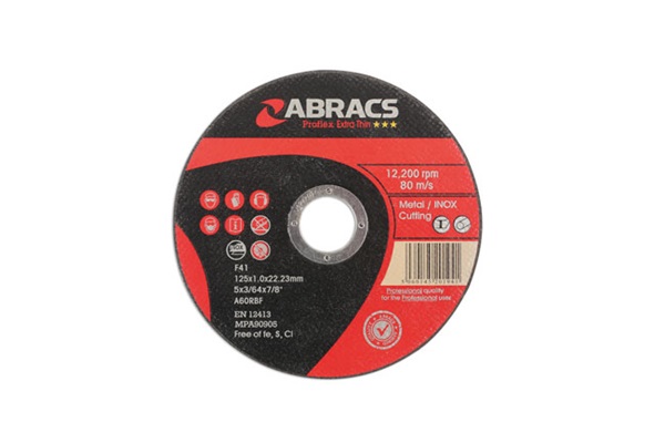 Abracs 32054 125x1mm Thin Cutting Discs Pack 10