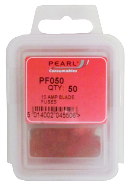 Pearl PF050 Blade Fuse 10 Amp X 50