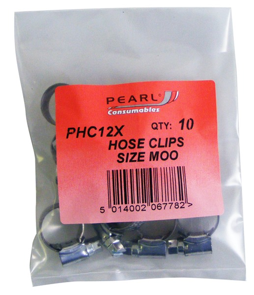 Pearl PHC12X Hose Clips Size Moo 16mm X 10