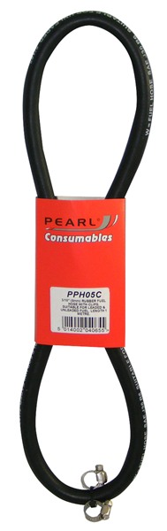 Pearl PPH05C Rubber Fuel Hose & Clips 5/16 X 1m
