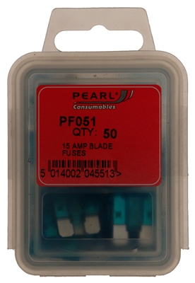 Pearl PF051 Blade Fuse 15 Amp X 50
