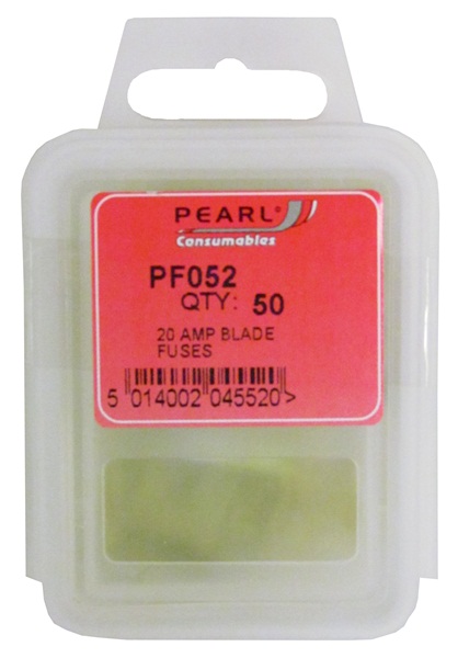 Pearl PF052 Blade Fuse 20 Amp X 50
