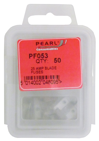 Pearl PF053 Blade Fuse 25 Amp X 50