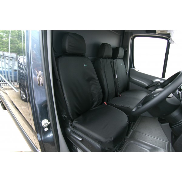 Town & Country Sprinter 2006 On Front Single Seat Cover Blk Merv01Blk