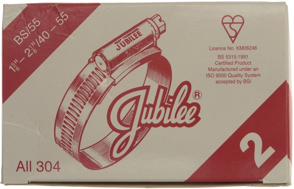 Jubilee 2SS Hose Clip S/S 2 40-55mm Box Of 10