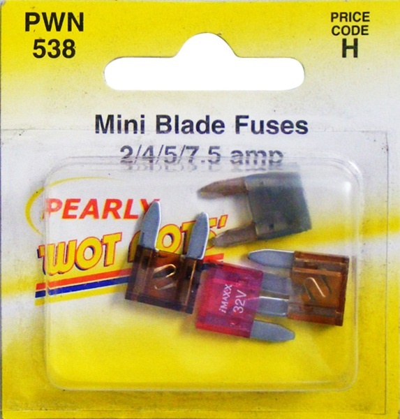 Wot-Nots PWN538 Fuse Mini Assorted 2/4/5/7.5amp